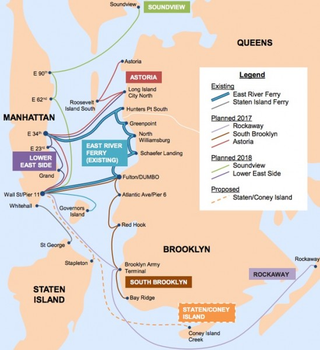 The plan for a citywide ferry system that riders can travel for the same price as the subways